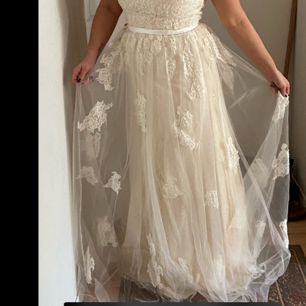 NWT BHLDN by Anthropologie Off-White Wedding Gown - Picture 5 of 15